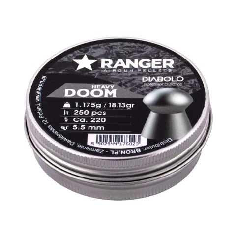 Śrut 5,5 mm RANGER Diabolo Doom Heavy płaski 250 szt. 1,175 g
