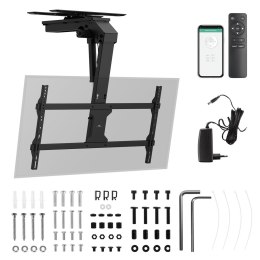 MACLEAN UCHWYT ELEKTRYCZNY DO TV, SUFITOWY, TUYA, MAX. VESA 800X400, REG. W POZ. +90°~-90°, DLA TV 43-86