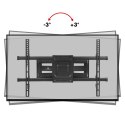 MACLEAN UCHWYT DO TV, MAX VESA 600X400, 32-85", 60KG, REG.KĄTA W PIONIE I POZIOMIE, PROFIL 65-390MM, CZARNY MC-789