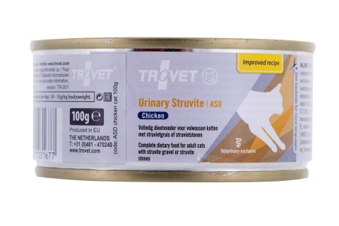 TROVET ASD Urinary Struvite z kurczakiem - mokra karma dla kota - 100 g