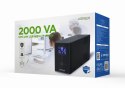 ENERGENIE ZASILACZ AWARYJNY UPS AVR 2000VA LCD, 3X C13, 2X SCHUKO, USB, RJ45