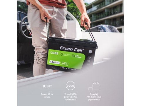 GREEN CELL AKUMULATOR LIFEPO4 CUBE 80AH 12V/12.8V 1024WH LFPGC12V80AH GREEN CELL AKUMULATOR LIFEPO4 CUBE 80AH 12V/12.8V 1024WH LFPGC12V80AH