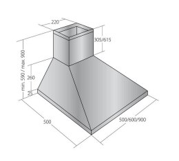 Okap AKPO WK-4 CLASSIC GOLD 50 BIAŁY