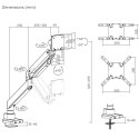 MACLEAN UCHWYT BIURKOWY DO MONITORA LCD 17-57", 27KG, VESA MAX 200X200 PODWÓJNE RAMIĘ MC-968