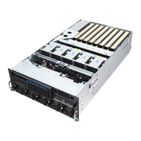 Platforma Asus Rack (4U) ESC8000A-E13P AMD EPYC 9005 (8xNVMe, 2xM.2, 2x10Gbe, IPMI, 3200W)