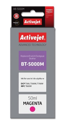 Activejet AB-5000M Tusz Buteleczka z atramentem (zamiennik Brother BT-5000M; Supreme; 50 ml; 5000 str., czerwony)