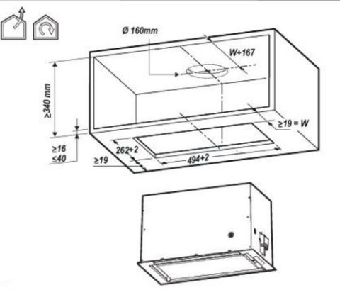 Okap podszafkowy do zabudowy ELICA LANE BL/A/52 PRF0165830 (WYPRZEDAŻ)