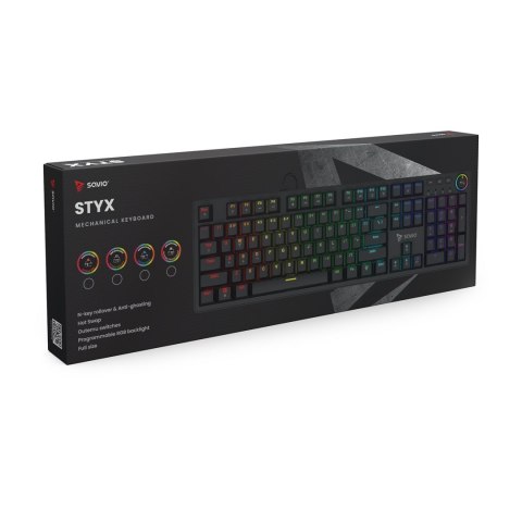 SAVIO KLAWIATURA MECHANICZNA STYX OUTEMU BROWN HOT SWAP RGB SAVIO KLAWIATURA MECHANICZNA STYX OUTEMU BROWN HOT SWAP RGB