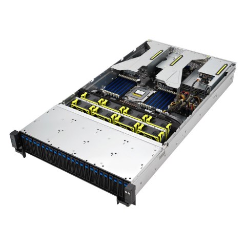 Platforma Asus Rack (2U) RS520A-E12-RS24U AMD Epyc 9004 (16x NVMe, 8x SATA/SAS, 2xM.2, 2xGPU, 2x10Gbe, IPMI, 1+1 1600W) (WYPRZED