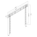 MACLEAN ULTRA PŁASKI UCHWYT ŚCIENNY DO TV, 40-85", MAX VESA 600X400, OBCIĄŻENIE DO 80KG MC-123