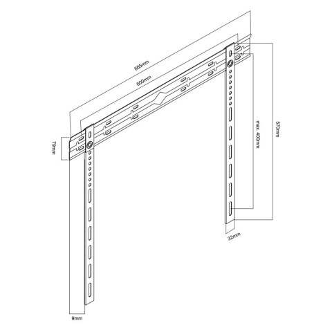 MACLEAN ULTRA PŁASKI UCHWYT ŚCIENNY DO TV, 40-85", MAX VESA 600X400, OBCIĄŻENIE DO 80KG MC-123 MACLEAN ULTRA PŁASKI UCHWYT ŚCIENNY DO TV, 40-85", MAX VESA 600X400, OBCIĄŻENIE DO 80KG MC-123