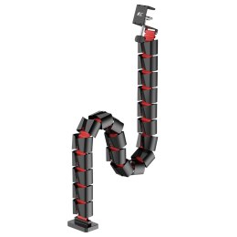 NANO RS ORGANIZER KABLI / MASKOWNICA DO BIURKA, 1345MM, CZARNO CZERWONY RS125