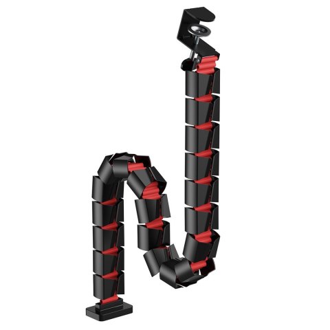 NANO RS ORGANIZER KABLI / MASKOWNICA DO BIURKA, 1345MM, CZARNO CZERWONY RS125 NANO RS ORGANIZER KABLI / MASKOWNICA DO BIURKA, 1345MM, CZARNO CZERWONY RS125