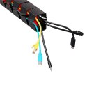 NANO RS ORGANIZER KABLI / MASKOWNICA DO BIURKA, 1345MM, CZARNO CZERWONY RS125