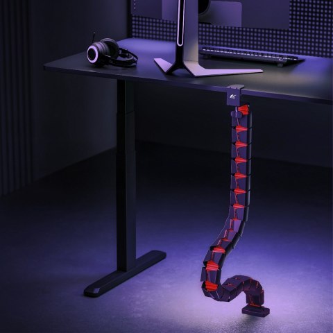 NANO RS ORGANIZER KABLI / MASKOWNICA DO BIURKA, 1345MM, CZARNO CZERWONY RS125 NANO RS ORGANIZER KABLI / MASKOWNICA DO BIURKA, 1345MM, CZARNO CZERWONY RS125