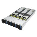 Platforma Asus Rack (2U) RS720A-E12-RS24U AMD Epyc 9004 (24x NVMe, 2xM.2, 3xGPU, 2x10Gbe, IPMI, 1+1 2600W)