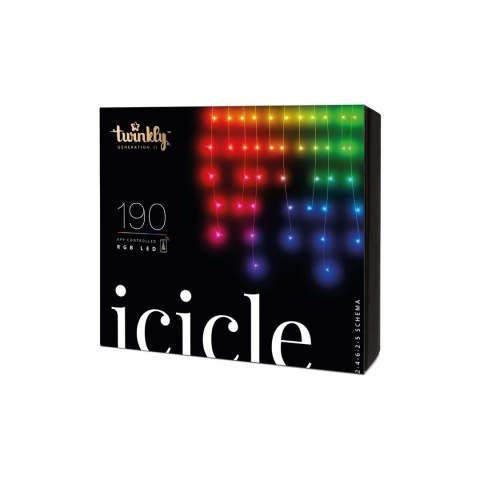 Inteligentne Sople LED Twinkly 190 RGB 5x0,7m Inteligentne Sople LED Twinkly 190 RGB 5x0,7m