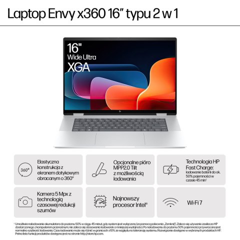 HP Envy 16-AC0013DX Ultra 5 125U 16" WUXGA Touch 16GB SSD512 BLKB x360 Win11 Glacier Silver (REPACK) 2Y HP Envy 16-AC0013DX Ultra 5 125U 16" WUXGA Touch 16GB SSD512 BLKB x360 Win11 Glacier Silver (REPACK) 2Y