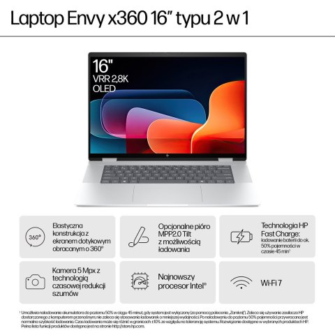 HP Envy 16-AC0013DX Ultra 5 125U 16" WUXGA Touch 16GB SSD512 BLKB x360 Win11 Glacier Silver (REPACK) 2Y HP Envy 16-AC0013DX Ultra 5 125U 16" WUXGA Touch 16GB SSD512 BLKB x360 Win11 Glacier Silver (REPACK) 2Y