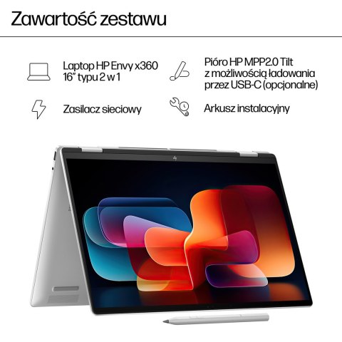 HP Envy 16-AC0013DX Ultra 5 125U 16" WUXGA Touch 16GB SSD512 BLKB x360 Win11 Glacier Silver (REPACK) 2Y HP Envy 16-AC0013DX Ultra 5 125U 16" WUXGA Touch 16GB SSD512 BLKB x360 Win11 Glacier Silver (REPACK) 2Y