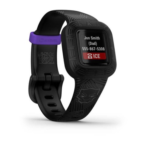 Smartwatch Garmin Vivofit Junior 3 Marvel Black Panther Czarny Smartwatch Garmin Vivofit Junior 3 Marvel Black Panther Czarny