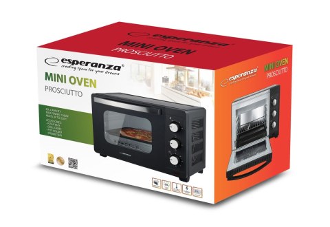 ESPERANZA MINI PIEKARNIK PROSCIUTTO 20L 1280W EKO008N ESPERANZA MINI PIEKARNIK PROSCIUTTO 20L 1280W EKO008N