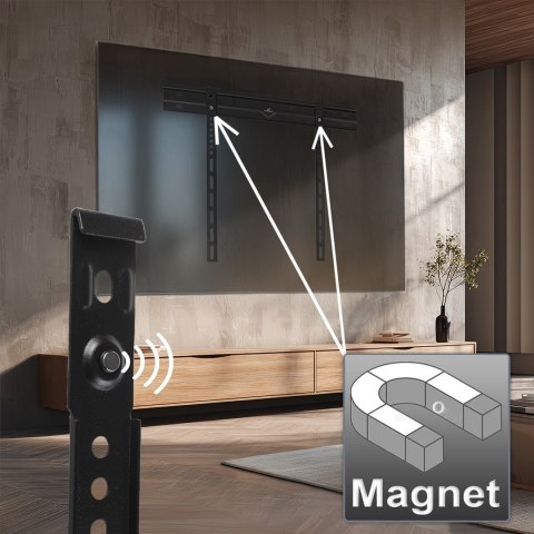 MACLEAN ULTRA PŁASKI UCHWYT ŚCIENNY DO TV, 40-85", MAX VESA 600X400, OBCIĄŻENIE DO 80KG MC-123 MACLEAN ULTRA PŁASKI UCHWYT ŚCIENNY DO TV, 40-85", MAX VESA 600X400, OBCIĄŻENIE DO 80KG MC-123