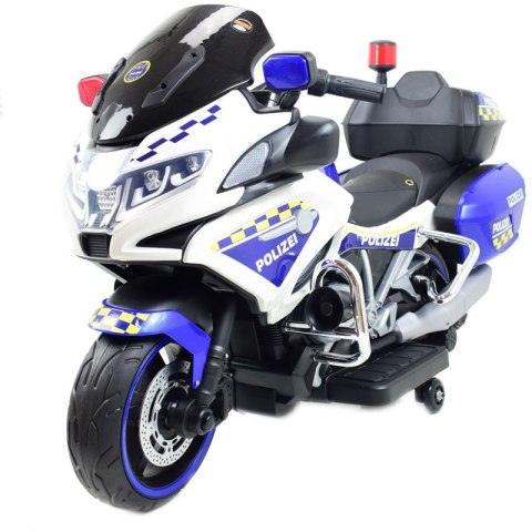 OLBRZYMI SUPER MOTOR ŚCIGACZ POLICYJNY,MIĘKKIE KOŁA, MIĘKKIE SIEDZENIE, GAZ W RĄCZCE, HAMULEC /MH888