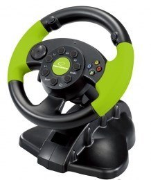 Kierownica Esperanza EG104 (PC, Xbox 360; kolor czarno-zielony) (WYPRZEDAŻ)
