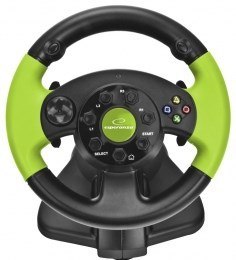 Kierownica Esperanza EG104 (PC, Xbox 360; kolor czarno-zielony) (WYPRZEDAŻ)