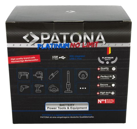 PATONA Platinum 18V Akumulator do Milwaukee M18 z portem USB-C PD45W