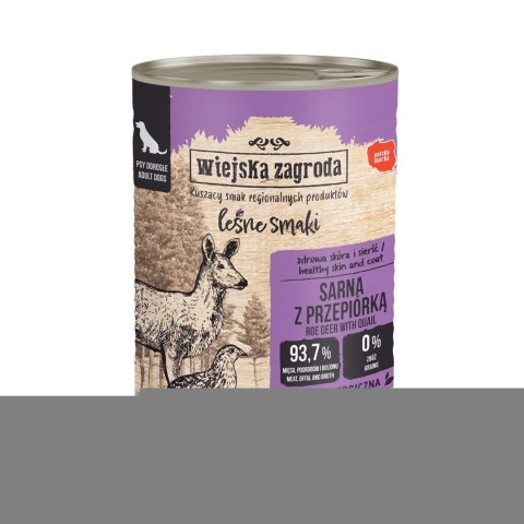 Wiejska Zagroda Sarna z przepiórką karma mokra dla psa 400g