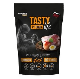 BIOFEED Tasty dog life junior kaczka 90% saszetka 500g