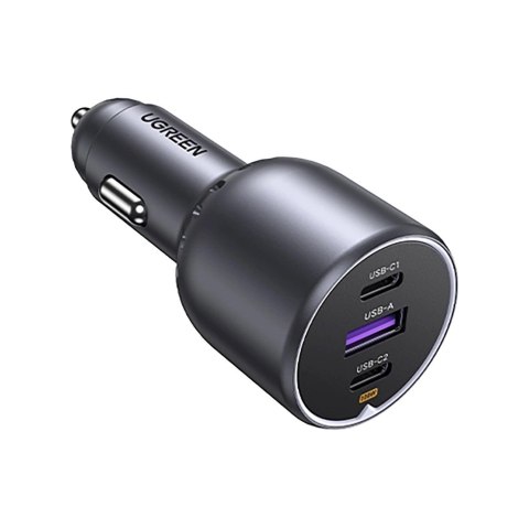 Ugreen Ładowarka EC705 samochodowa 130W 2x USB-C 1x USB-A - szara
