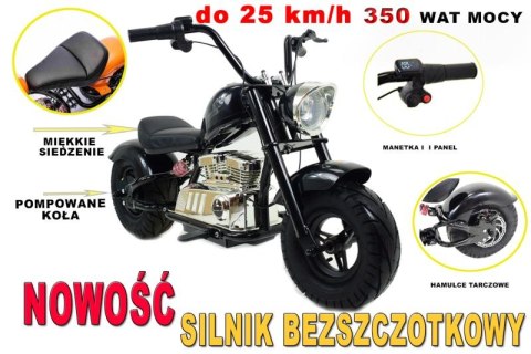 MOTOR CHOPPER "HELD", POMPOWANE KOŁA DO 25 KM/H, PODŚWIETLANY SILNIK/XB1058