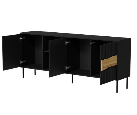 Komoda INSERTO 3D1W 190x40x80 czarny + LED