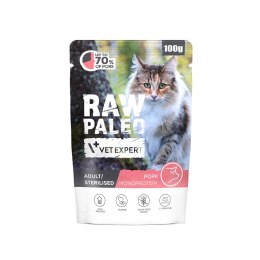 VetExpert Raw Paleo Adult/Sterilised Cat Pork 100g