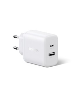 Ładowarka sieciowa Ugreen X227 20W GaN 1x USB-A 1x USB-C - biała