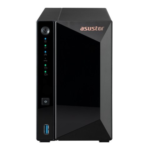 NAS Asustor AS3302T v2; Tower; 2x (3.5" SATA HDD/ 2.5" SSD); Realtek RTD1619B, 2GB DDR4, 1x 2.5GbE, 3x USB 3.2