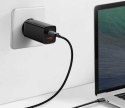 Ładowarka sieciowa Baseus GaN2 Lite, USB + USB-C, 65W, EU (czarna)