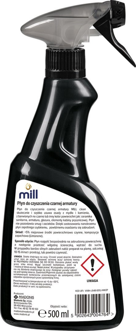 MILL Clean płyn do czyszczenia czarnej armatury 500 ml