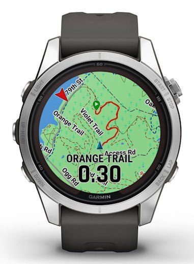 Zegarek sportowy Garmin Fenix 7S Pro Solar Silver SS Grapphite