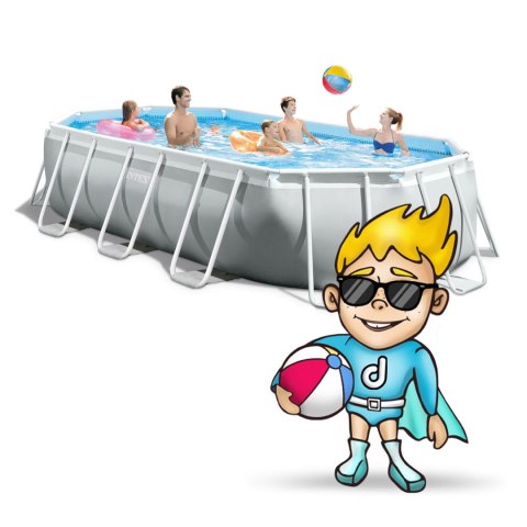 Basen ogrodowy stelażowy 503 x 274 x 122 cm zestaw 12w1 INTEX 26796