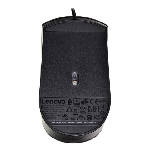 Mysz Lenovo 300 USB Mouse GX30M39704 (optyczna; 1600 DPI; kolor czarny