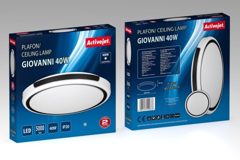 Plafon LED Activejet AJE-GIOVANNI 40W (WYPRZEDAŻ)