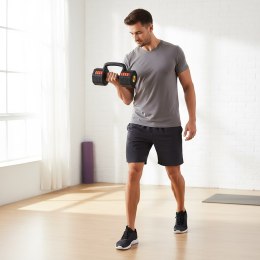 HL05 3w1 HANTLA REGULOWANA Z FUNKCJĄ PODPÓRKI DO POMPEK I KETTLEBELLA HMS