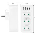 MACLEAN GNIAZDKO PRĄDOWE X3 + 4XUSB, ROZGAŁĘŹNIK Z 3 GNIAZDAMI, 2XUSB A, 2XUSB C PD 20W, 1X16A + 2X6A MCE248 F/W