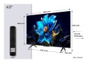 Telewizor TCL 43P79K QLED 43'' 4K Ultra HD Google TV Dolby Vision DVB-T2 Metaliczny (WYPRZEDAŻ)
