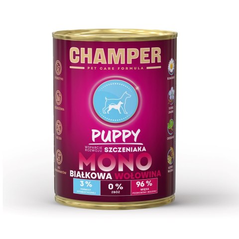 CHAMPER PUPPY MONOBIAŁKOWA wołowina mokra karma dla psa 400 g