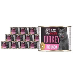 JD for CATS DOROSŁY INDYK MUS puszka KARMA MOKRA 200g*12